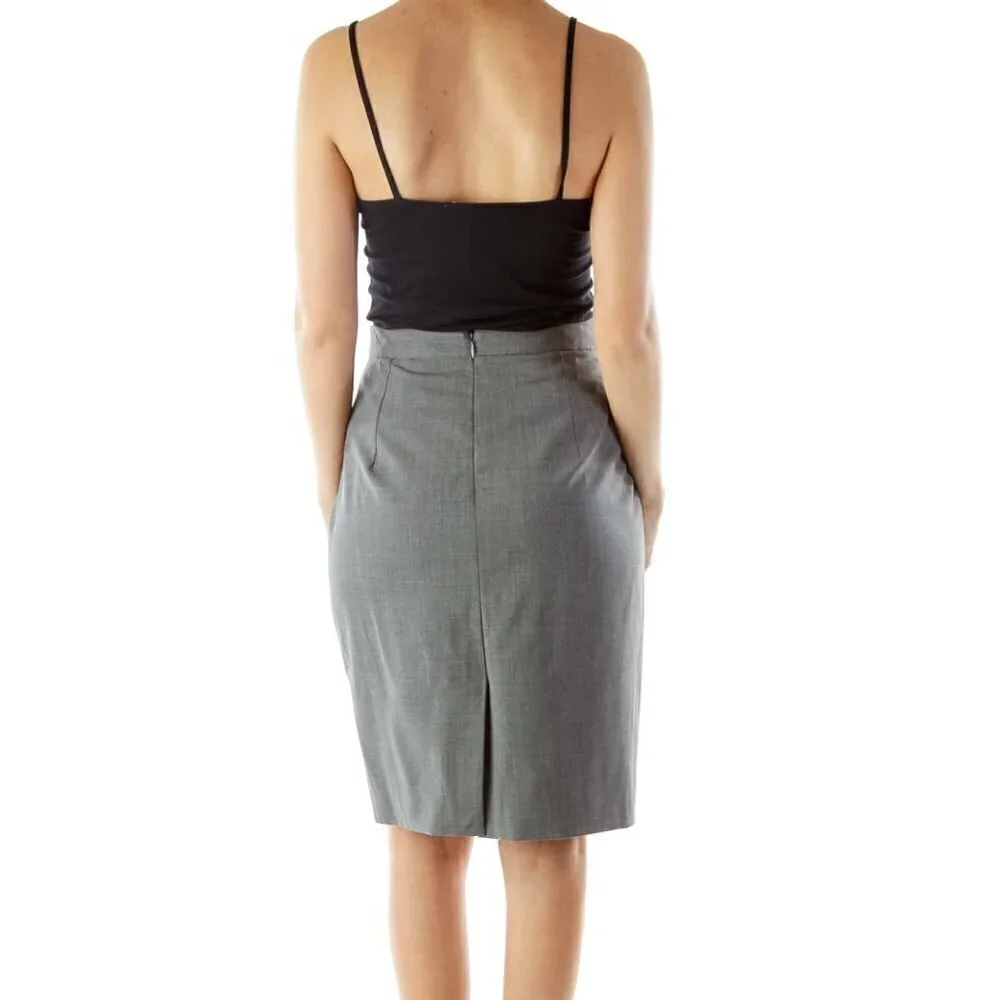 J.Crew Gray Pencil Skirt - Picture 3 of 3